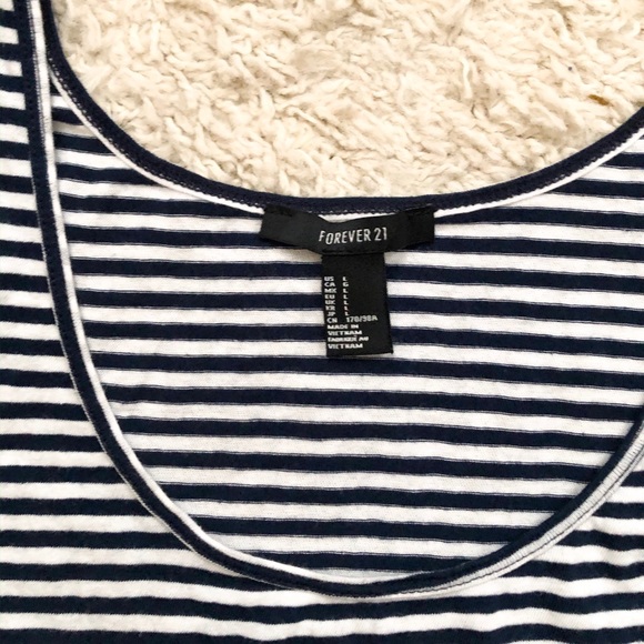 Navy & White Striped Crop Top - Picture 6 of 6